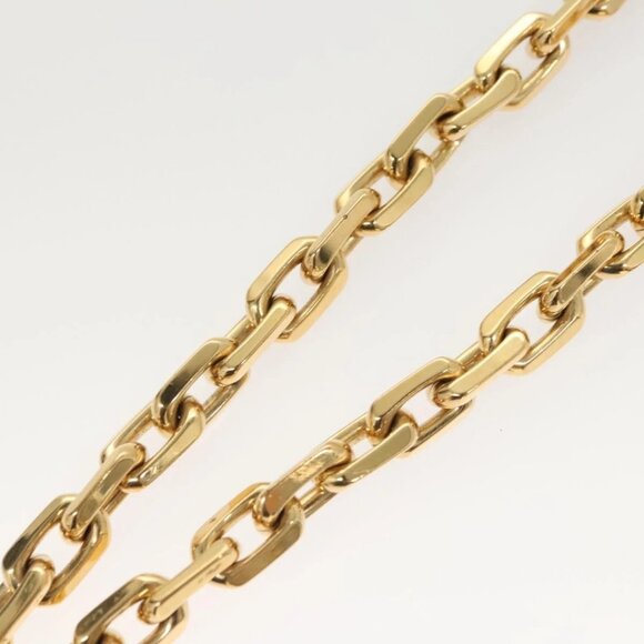LOUIS VUITTON Necklace LV Edge Chain Cadena GP Necklace Gold - Picture 12 of 16